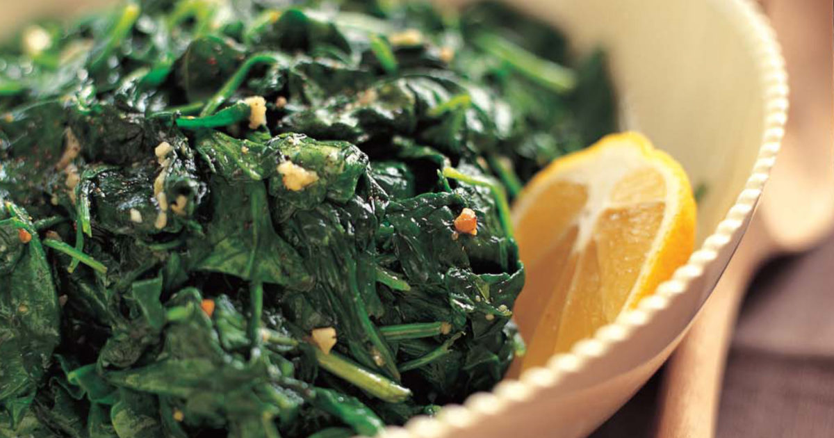 Barefoot Contessa Maybe some garlic sauteed spinach for dinner later?